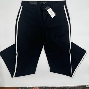 Banana Republic Sloan Black Pants with White Side Stripe | Size 4 | NWT